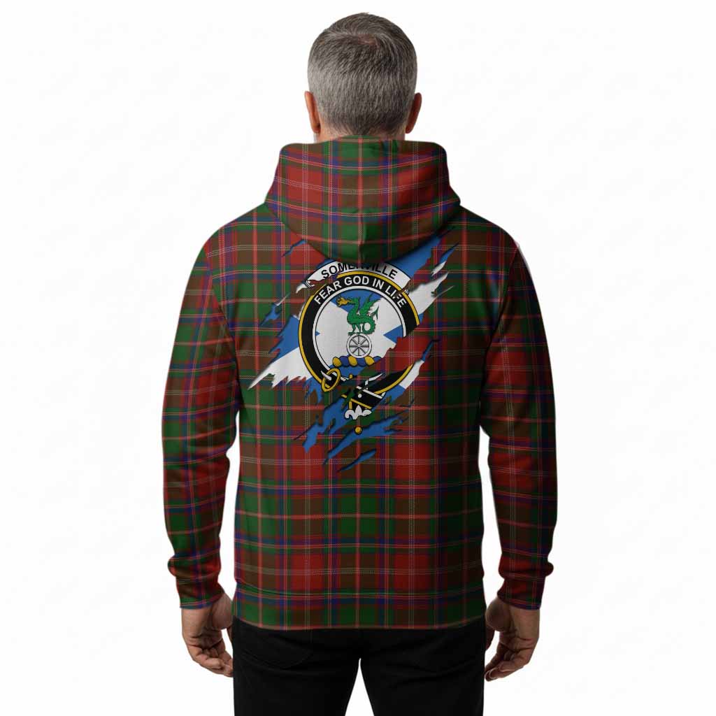 Somerville Clan Crest In Me Tartan Hoodie Scotland Flag Style