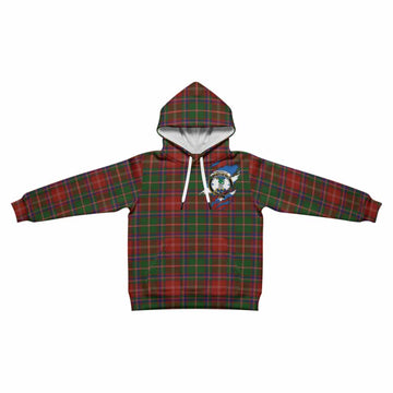 Somerville Clan Crest In Me Tartan Kid Hoodie Scotland Flag Style
