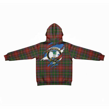 Somerville Clan Crest In Me Tartan Kid Hoodie Scotland Flag Style