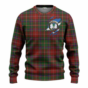 Somerville Clan Crest In Me Tartan Knitted Sweater Scotland Flag Style