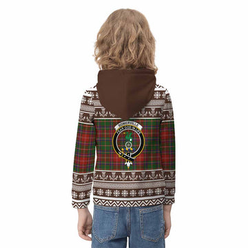 Somerville Clan Tartan Christmas Kid Hoodie with Family Crest