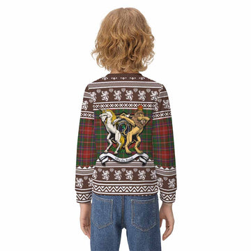 Somerville Clan Tartan Crest Christmas Kid Ugly Sweatshirt Coat of Arms Funny Style