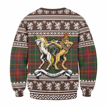 Somerville Clan Tartan Crest Christmas Sweatshirt Coat of Arms Funny Style