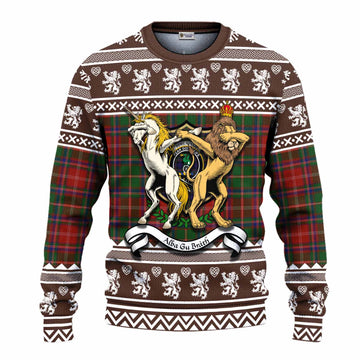 Somerville Clan Tartan Crest Christmas Ugly Sweater Coat of Arms Funny Style