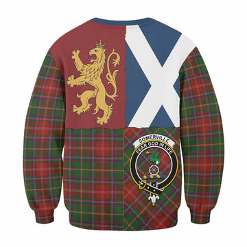 Somerville Crest Tartan Sweatshirt with Lion Rampant Saltire Style