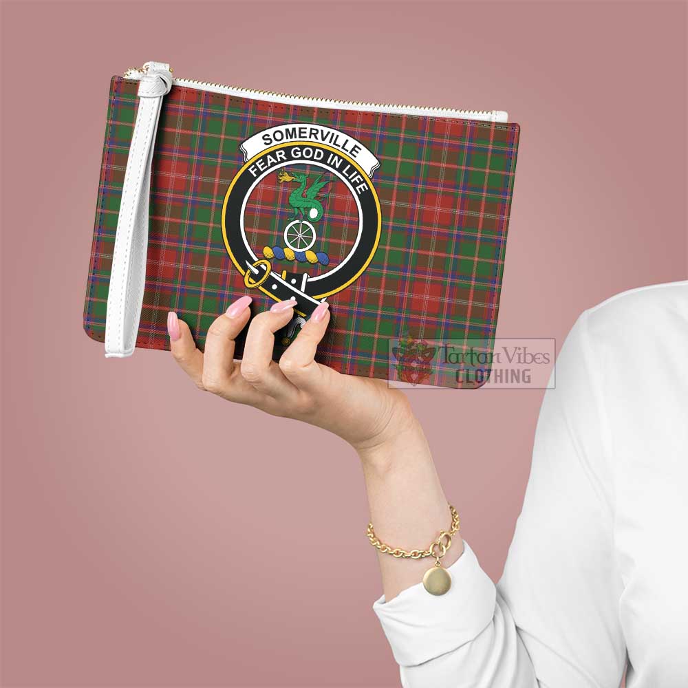 Tartan Vibes Clothing Somerville Family Crest Tartan Clutch Bag