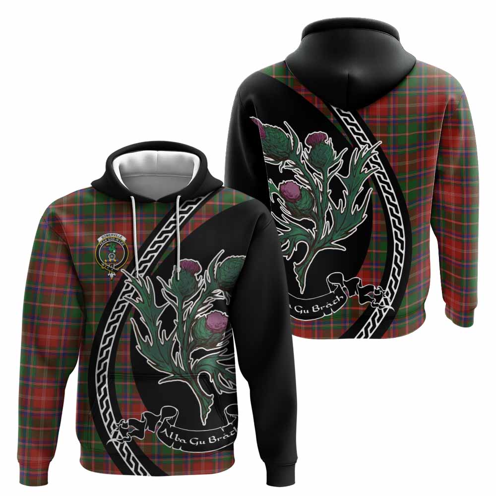 Somerville Family Crest Tartan Hoodie Alba Thistle Inspired - Tartan Vibes Clothing