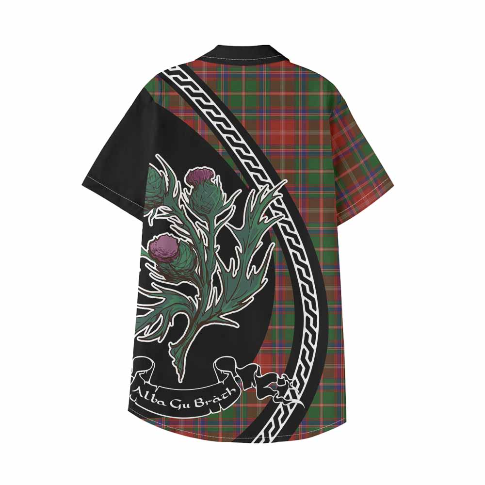 Somerville Family Crest Tartan Kid Hawaiian Shirt Alba Thistle Inspired - Tartan Vibes Clothing
