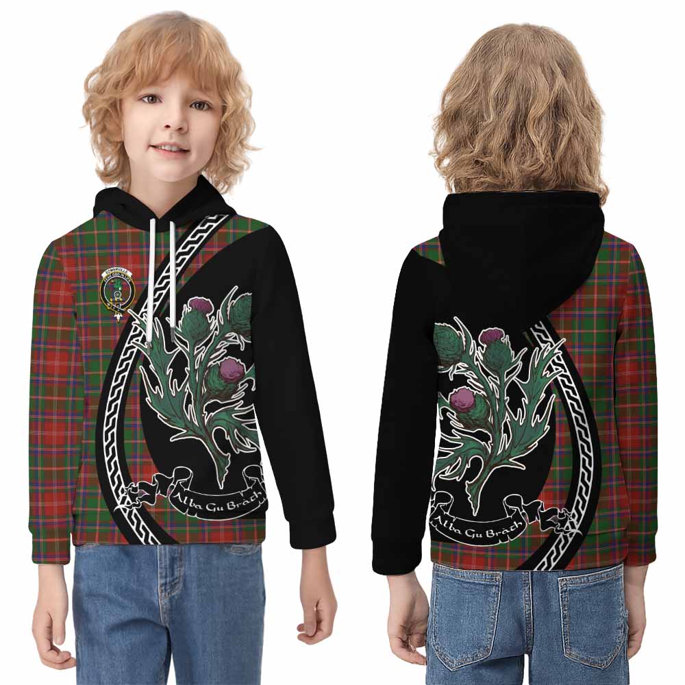 Somerville Family Crest Tartan Kid Hoodie Alba Thistle Inspired - Tartan Vibes Clothing