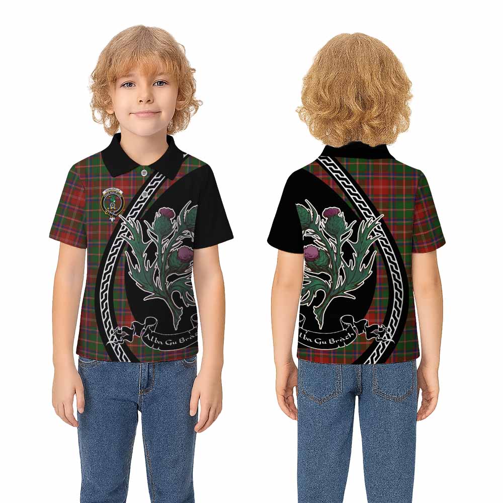 Somerville Family Crest Tartan Kid Polo Shirt Alba Thistle Inspired - Tartan Vibes Clothing