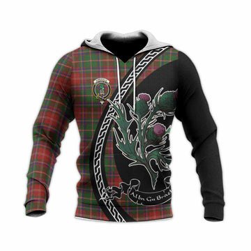 Somerville Family Crest Tartan Knitted Hoodie Alba Thistle Inspired
