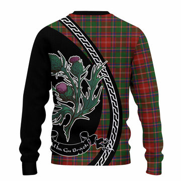 Somerville Family Crest Tartan Knitted Sweater Alba Thistle Inspired - Tartan Vibes Clothing