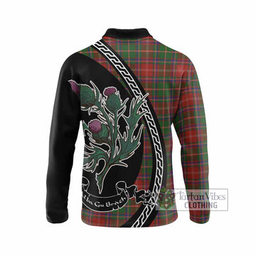 Somerville Family Crest Tartan Long Sleeve Polo Shirt Alba Thistle Inspired
