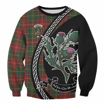 Somerville Family Crest Tartan Sweatshirt Alba Thistle Inspired