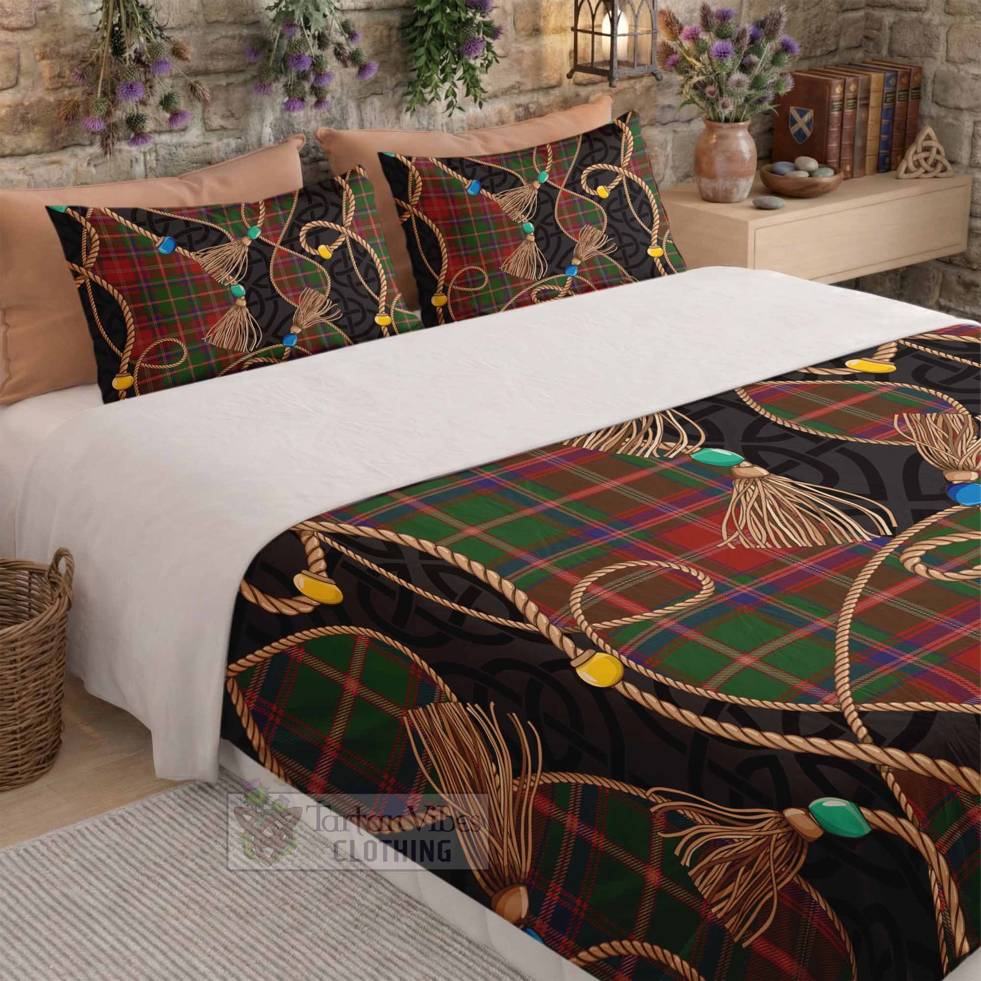 Somerville Scottish Tartan Twisted Ropes Stylized Bedding Set - Tartan Vibes Clothing