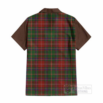 Somerville Tartan Accent Cotton Hawaiian Shirt with Family Crest