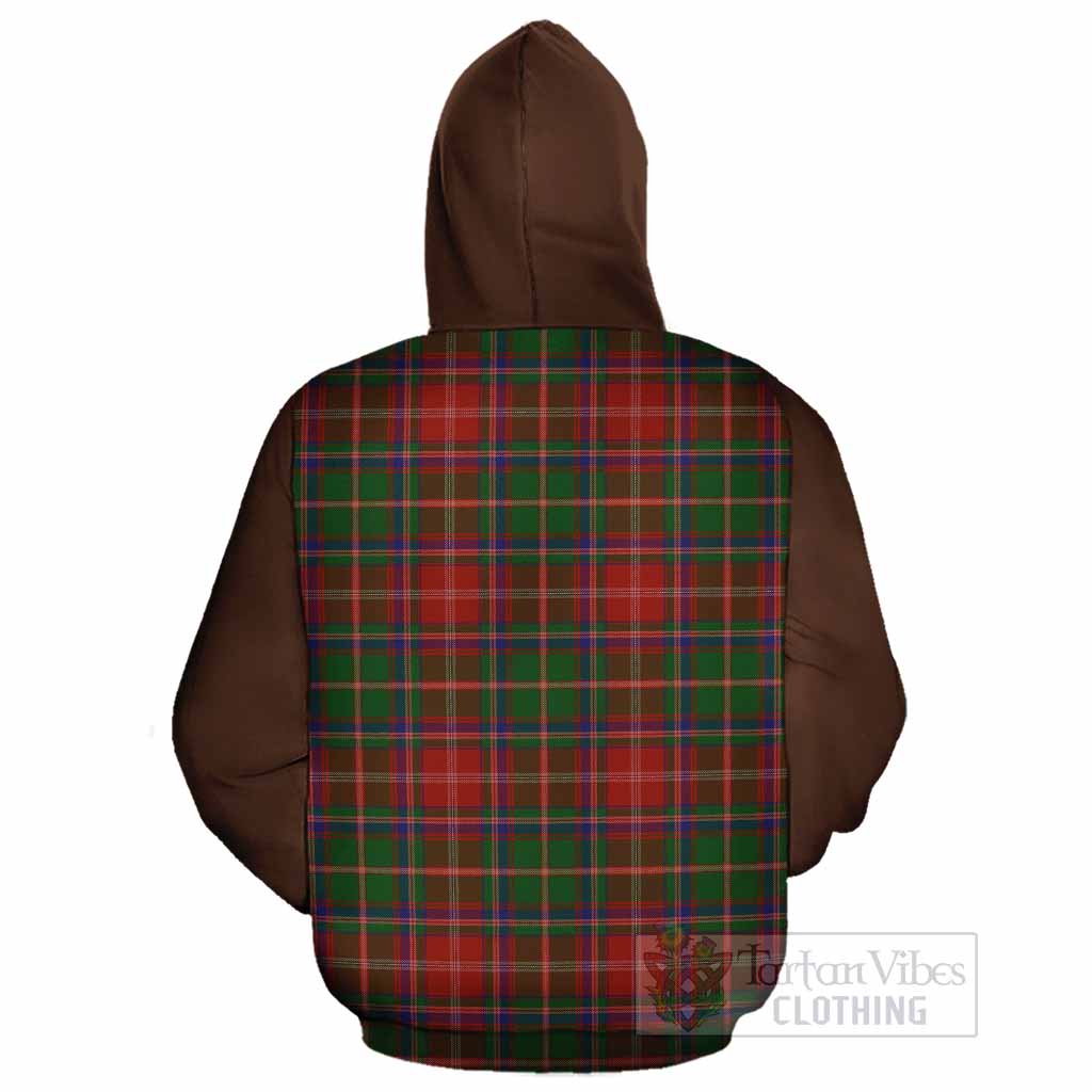 Somerville Tartan Accent Cotton Hoodie with Family Crest