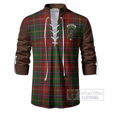 Somerville Tartan Accent Ghillie Shirt with Family Crest
