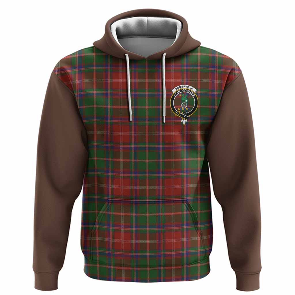 Somerville Tartan Accent Hoodie with Family Crest