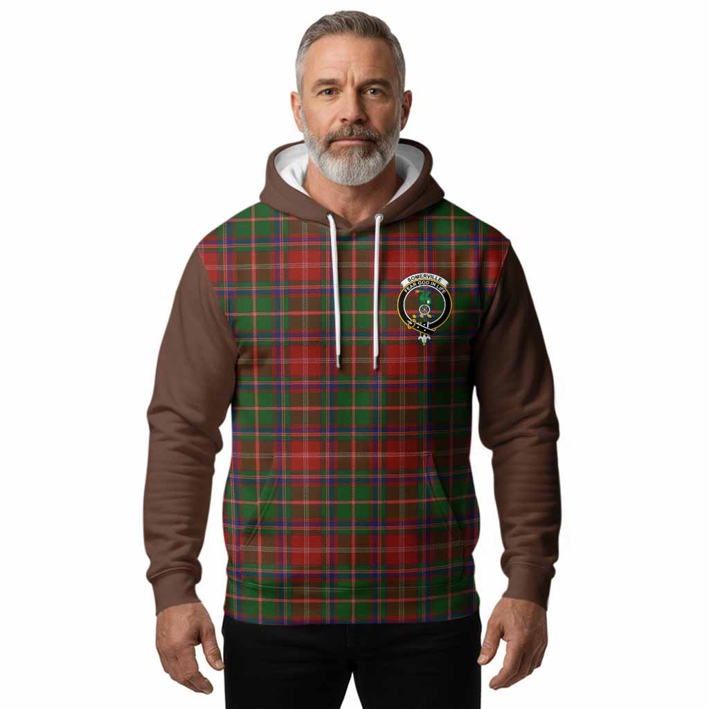 Somerville Tartan Accent Hoodie with Family Crest