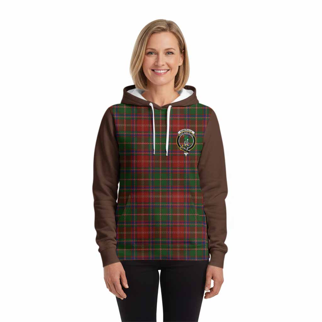 Somerville Tartan Accent Hoodie with Family Crest