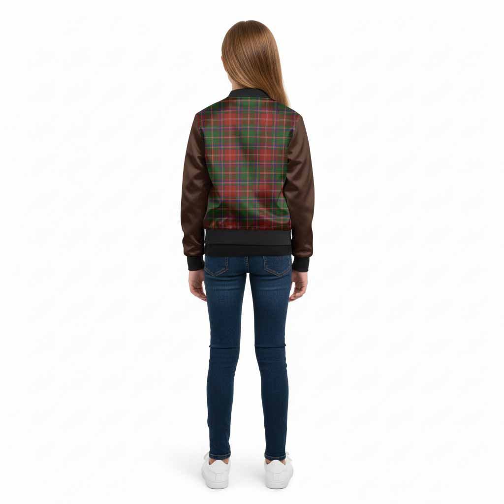 Somerville Tartan Accent Kid Bomber Jacket with Family Crest