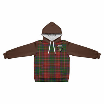Somerville Tartan Accent Kid Hoodie with Family Crest