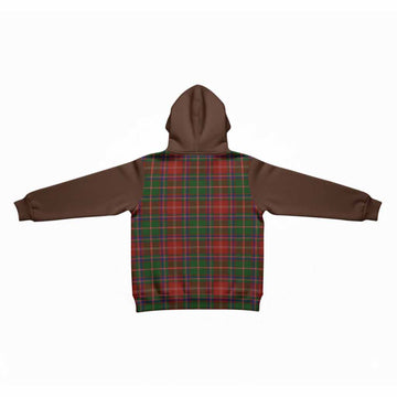 Somerville Tartan Accent Kid Hoodie with Family Crest