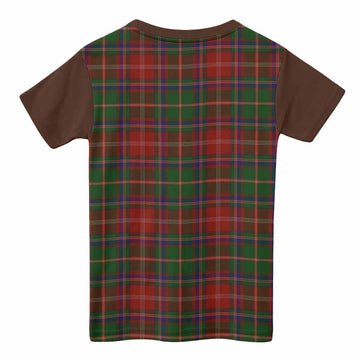 Somerville Tartan Accent Kid T-shirt with Family Crest