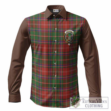 Somerville Tartan Accent Long Sleeve Button Shirts with Family Crest