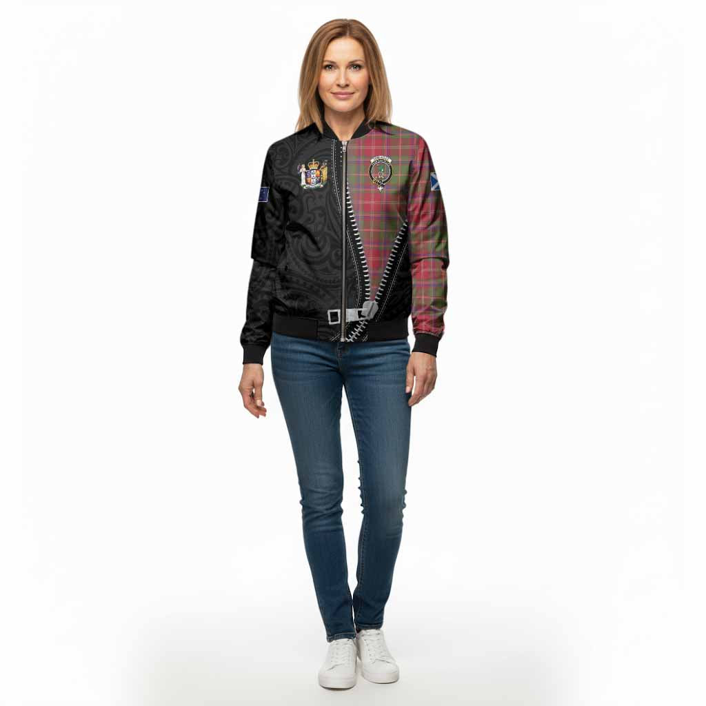 Somerville Tartan Bomber Jacket New Zealand Pattern Unique Zipper Stylized
