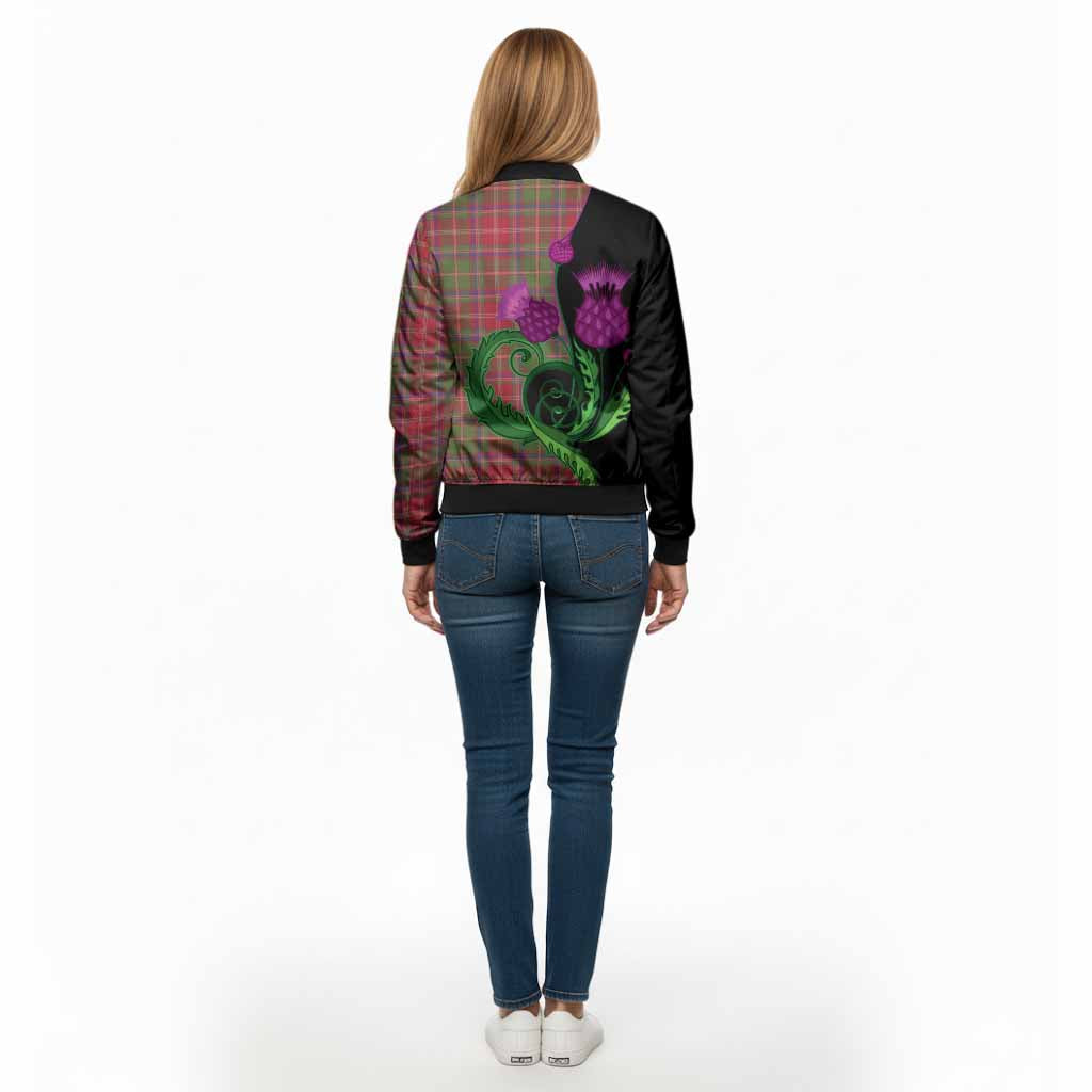 Somerville Tartan Bomber Jacket Traditional Scottish Thistle