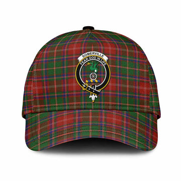 Somerville Tartan Classic Cap with Family Crest