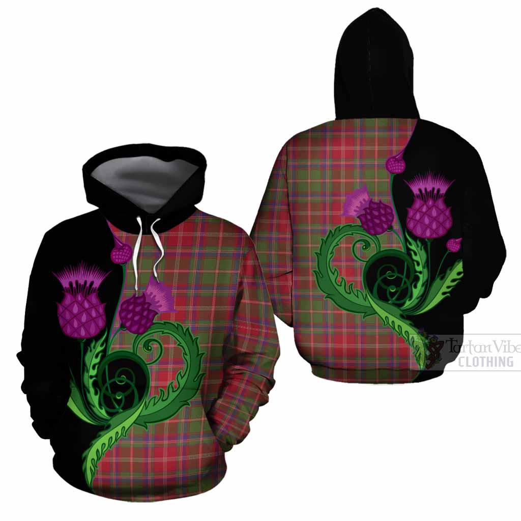 Somerville Tartan Cotton Hoodie Traditional Scottish Thistle