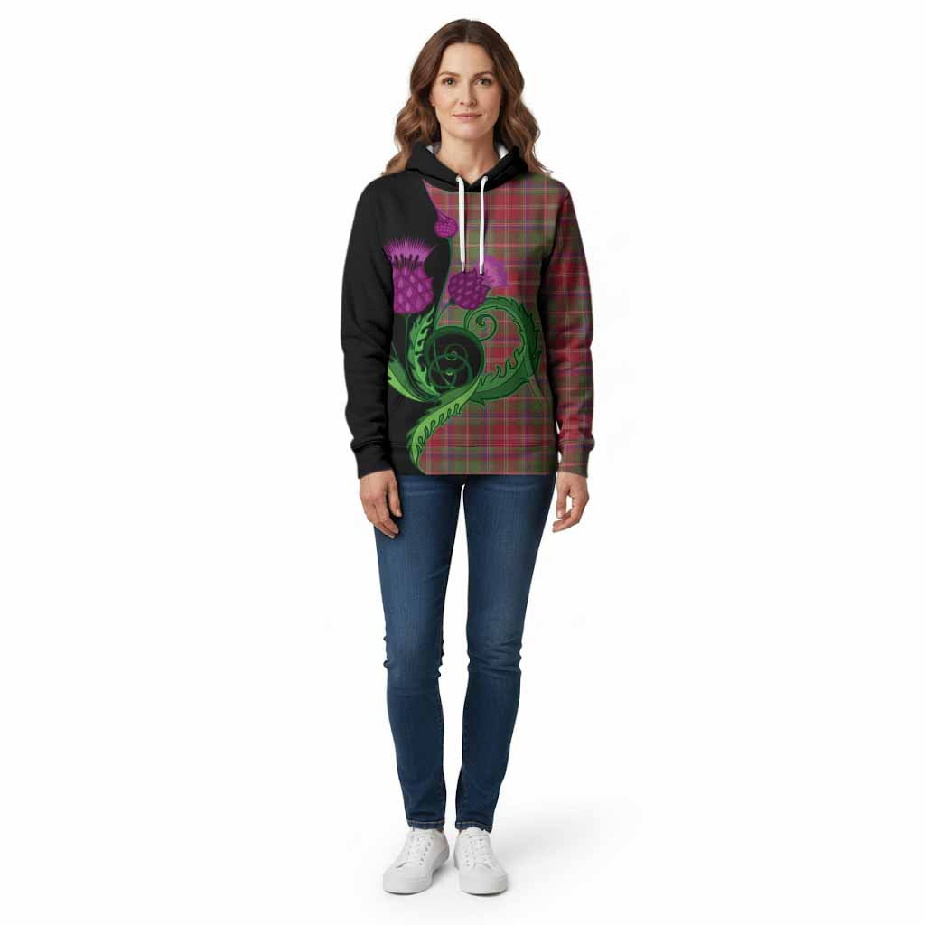 Somerville Tartan Cotton Hoodie Traditional Scottish Thistle