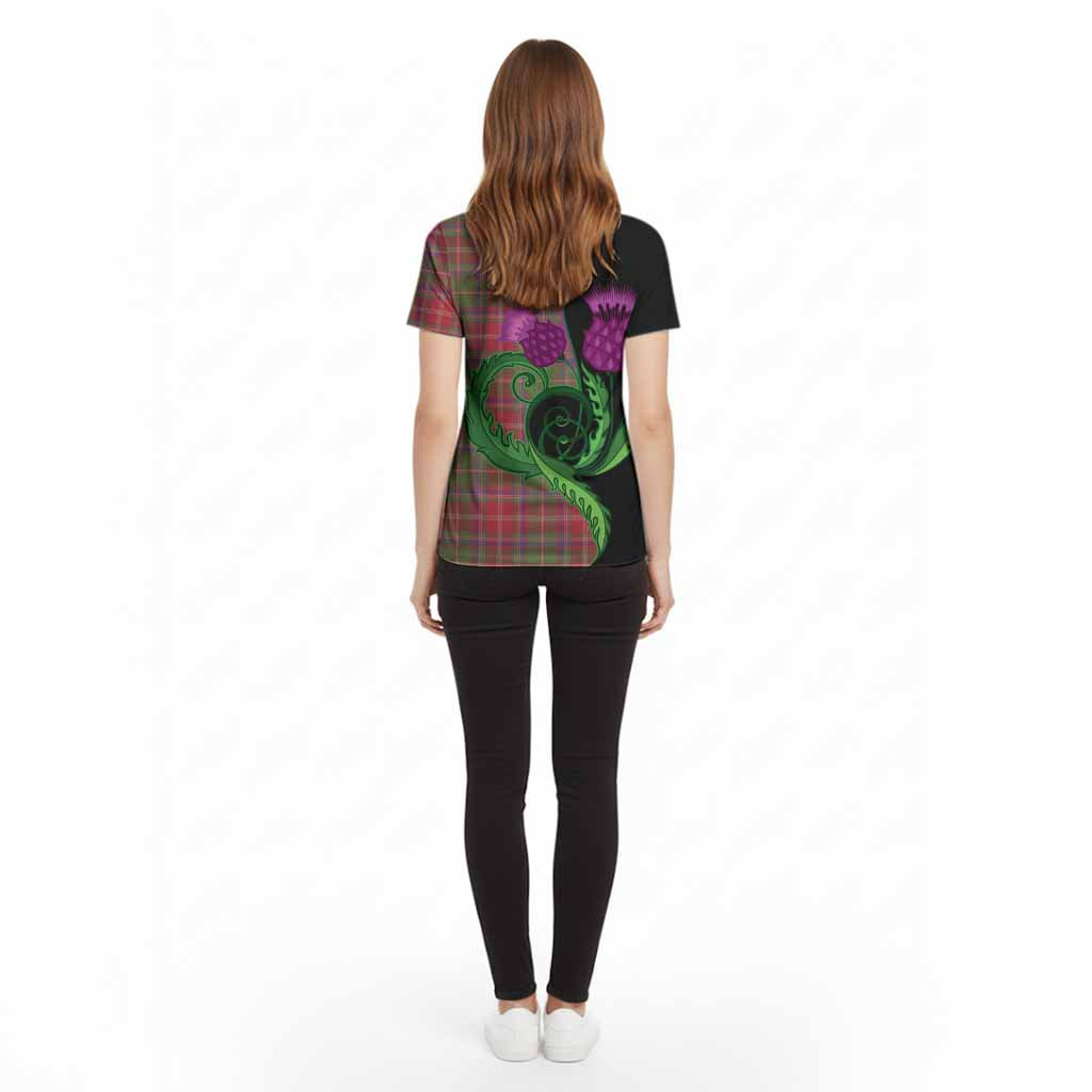 Somerville Tartan Cotton T-shirt Traditional Scottish Thistle