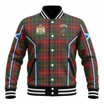 Somerville Tartan Crest Baseball Jacket Scotland Coat of Arm Flag Style