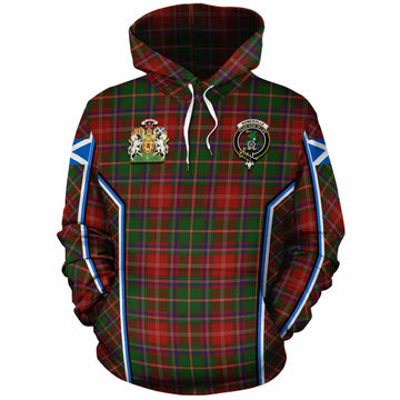 Somerville Tartan Crest Cotton Hoodie Scotland Coat of Arm Flag Style - Tartan Vibes Clothing