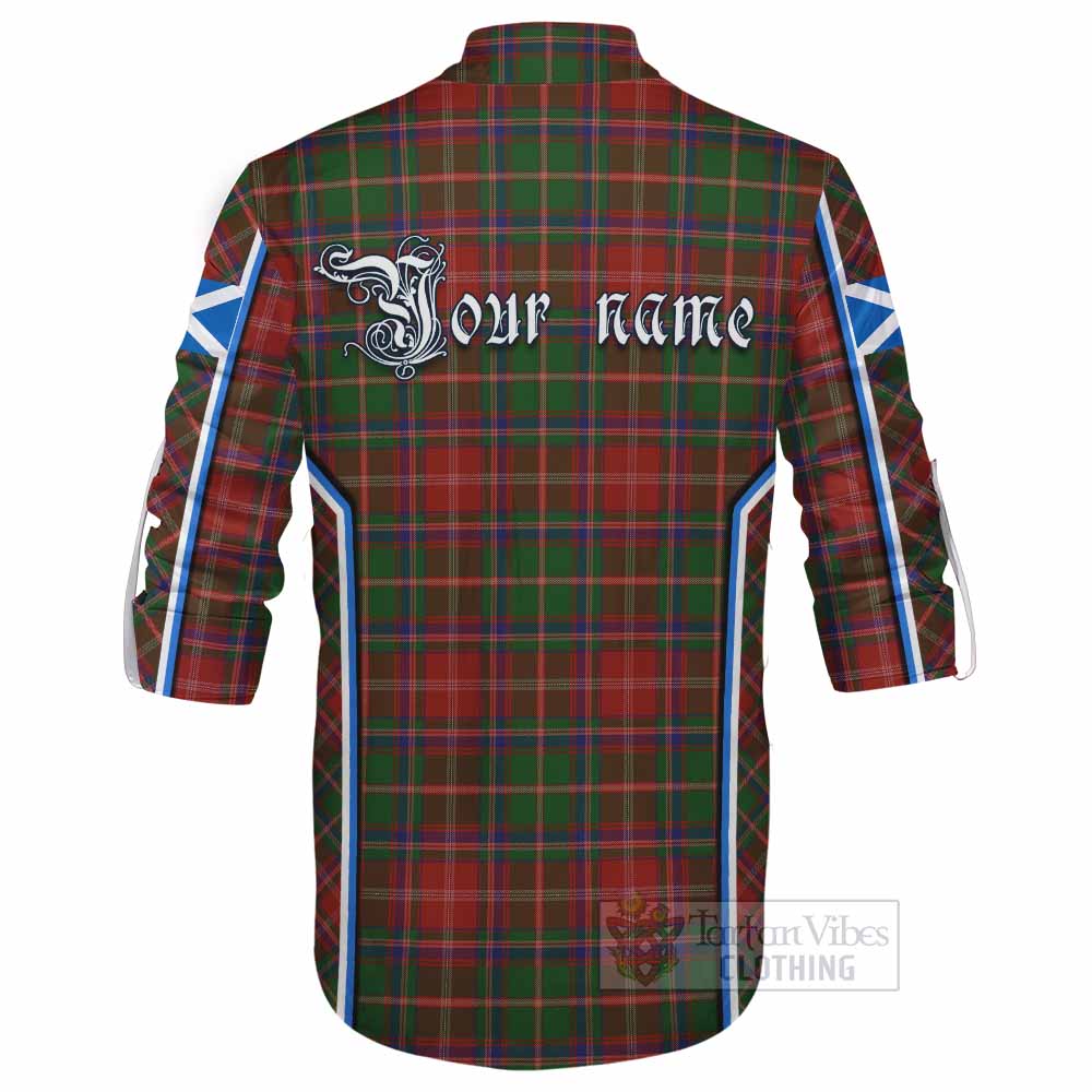 Somerville Tartan Crest Ghillie Kilt Shirt Scotland Coat of Arm Flag Style - Tartan Vibes Clothing