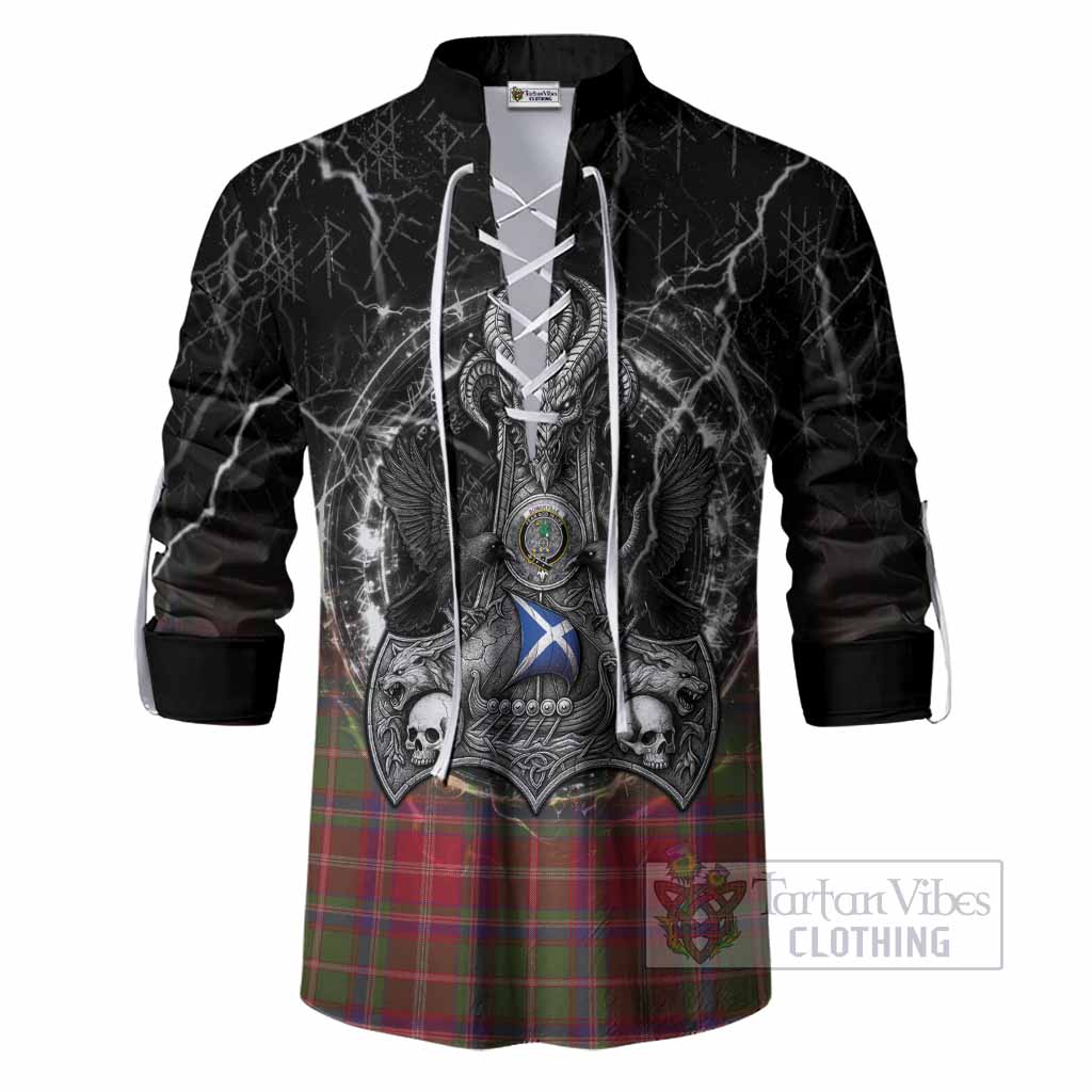 Somerville Tartan Crest Ghillie Shirt Celtic Odin's Raven Legacy