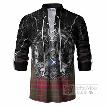 Somerville Tartan Crest Ghillie Shirt Celtic Odin's Raven Legacy