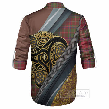 Somerville Tartan Crest Ghillie Shirt Scottish Triskele Celtic