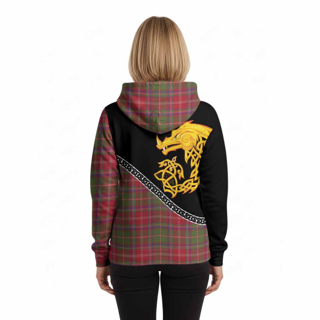 Somerville Tartan Crest Hoodie Legendary Dragon Knot Half Style
