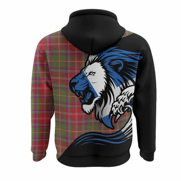 Somerville Tartan Crest Hoodie Scottish Golden Lions Wave Flow