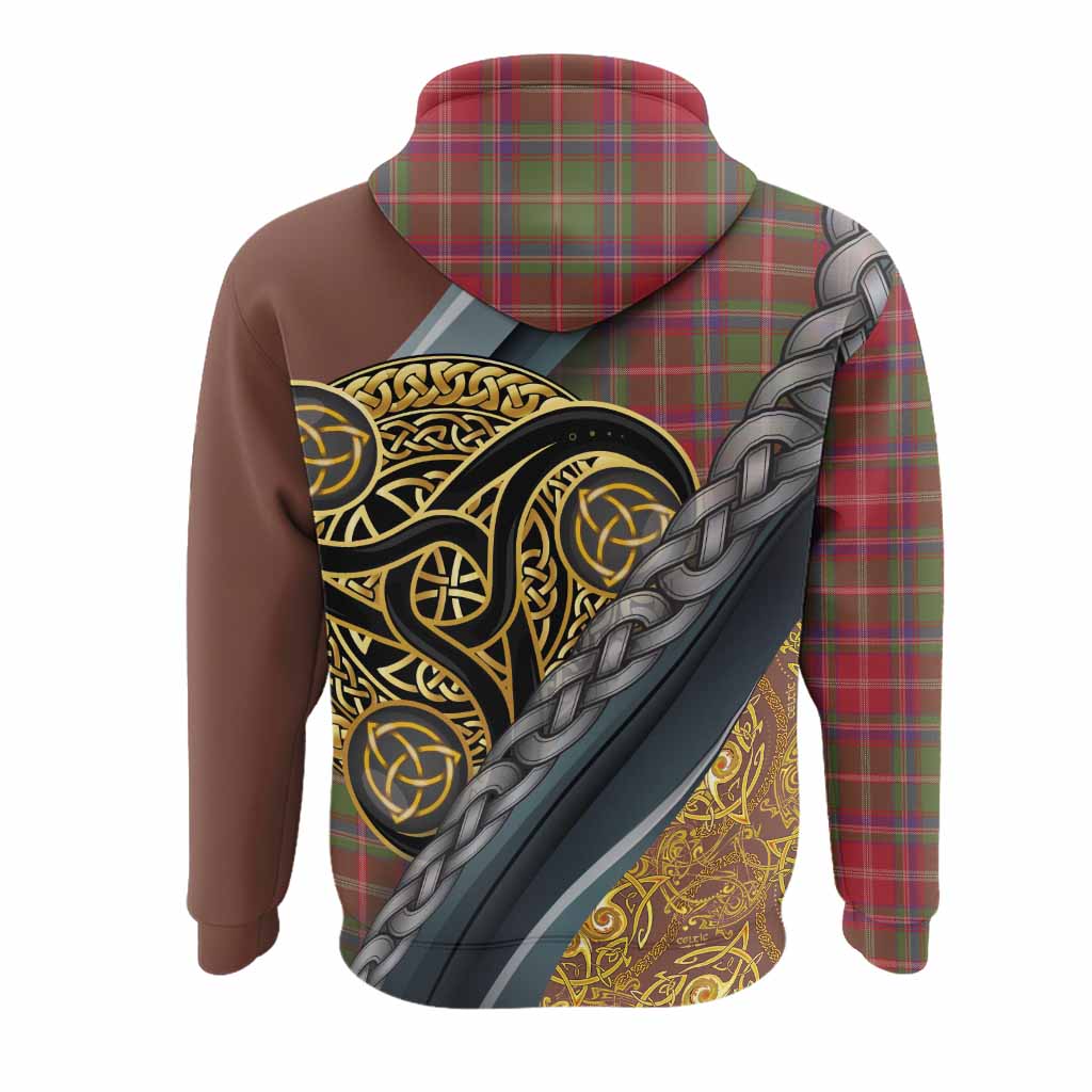 Somerville Tartan Crest Hoodie Scottish Triskele Celtic