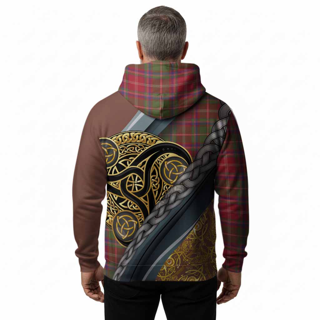 Somerville Tartan Crest Hoodie Scottish Triskele Celtic