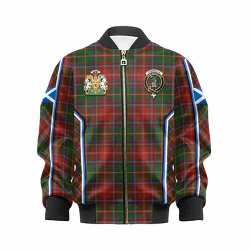 Somerville Tartan Crest Kid Bomber Jacket Scotland Coat of Arm Flag Style - Tartan Vibes Clothing