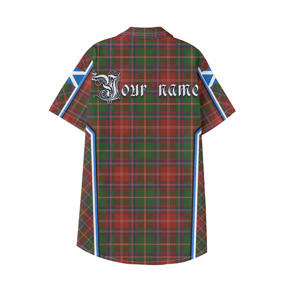 Somerville Tartan Crest Kid Hawaiian Shirt Scotland Coat of Arm Flag Style - Tartan Vibes Clothing