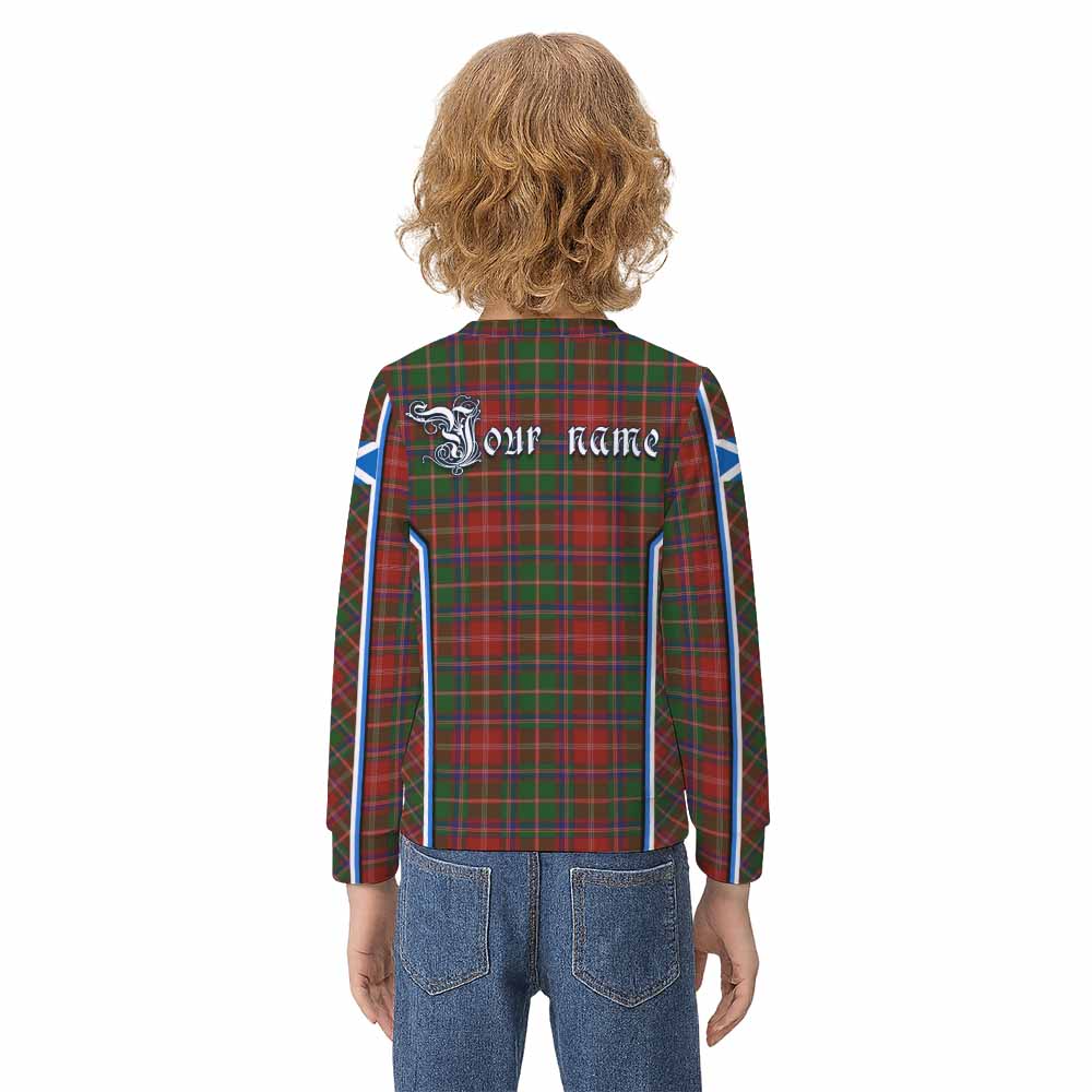 Somerville Tartan Crest Kid Knitted Sweatshirt Scotland Coat of Arm Flag Style - Tartan Vibes Clothing