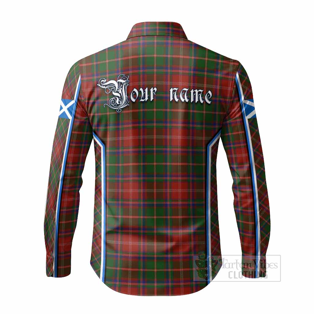 Somerville Tartan Crest Long Sleeve Button Shirts Scotland Coat of Arm Flag Style - Tartan Vibes Clothing